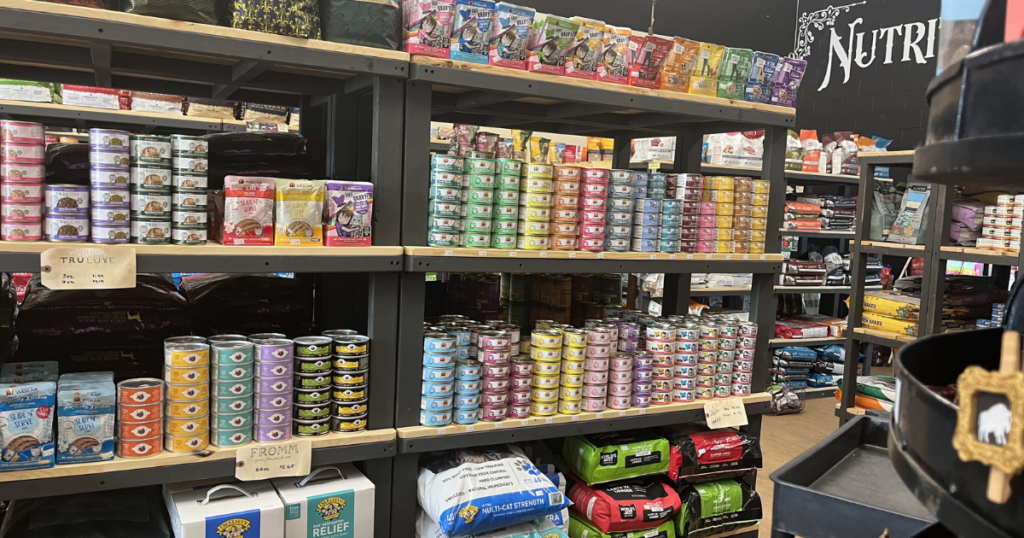 natural pet food St George Utah premium dog food selection at Bone Appetit pet store shelves