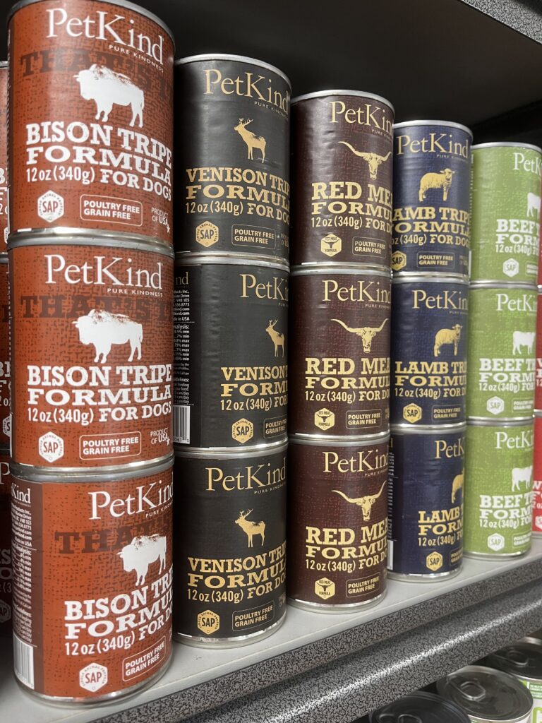 Perk Naturals pet food products at Bone Appetit pet pantry